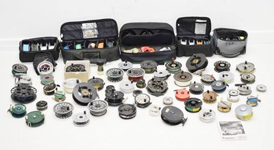 Lot 339 - A collection of late 20th century fishing reels, spools, etc