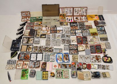 Lot 340 - A large collection of fishing flies etc