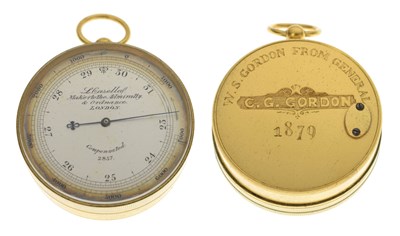 Lot General Gordon interest - Victorian compensated pocket barometer