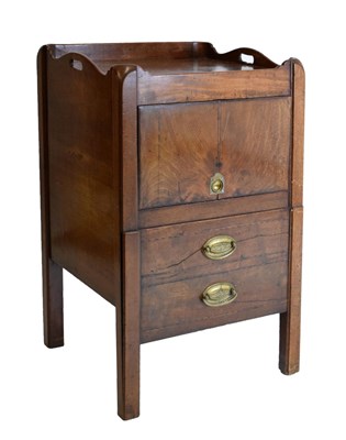 Lot 496 - George III mahogany night cupboard