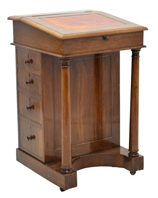 Lot 639 - Late 19th century rosewood Davenport