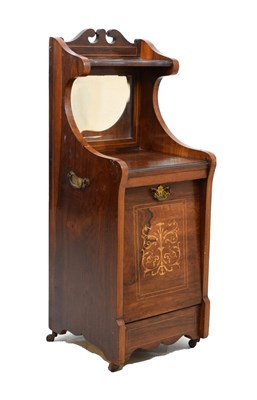 Lot 539 - Edwardian inlaid rosewood purdonium