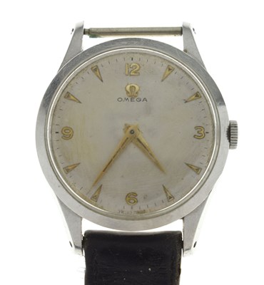 Lot 213 - Omega - 1950s stainless steel cased wristwatch, ref. 2760-9SC
