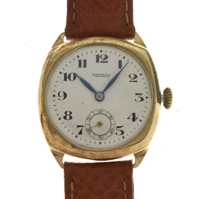 Lot 226 - Rotary - 1940s 9ct gold cased wristwatch