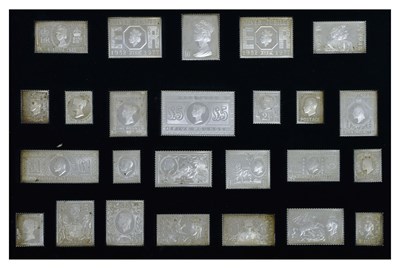 Lot 144 - 'The Stamps of Royalty' - a collection of twenty-five Elizabeth II silver ingots