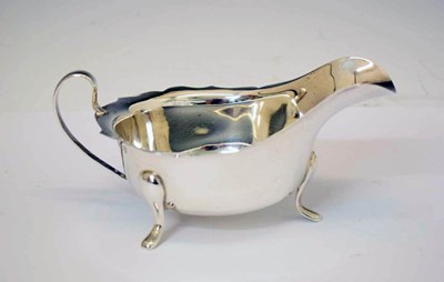Lot 268 - Elizabeth II silver sauce boat