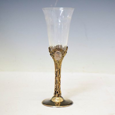 Lot 325 - Cased Elizabeth II silver-mounted Stuart crystal glass