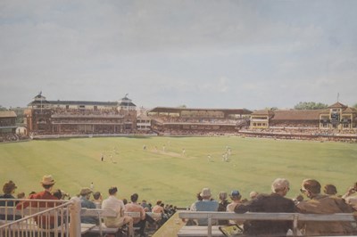 Lot 351 - Cricket interest - Arthur Weaver (1918-2008) - Signed limited edition print - England V Australia