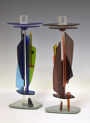 Lot George Ponzini, (New Hampshire, USA, b. 1952) - Two Modernist candlesticks