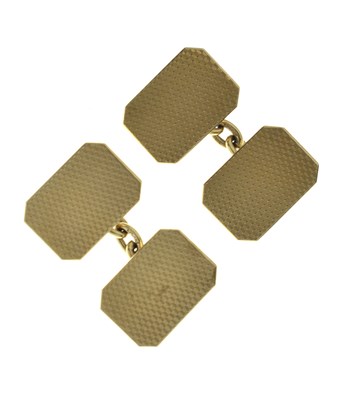 Lot 140 - Pair of Art Deco 9ct gold cufflinks