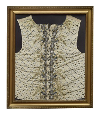 Lot 176 - Pair of silk waistcoat fronts, circa 1795
