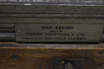 Lot 300 - Montague Dawson, FRSA, RSMA (1895-1973) - Oil on canvas - 'H.M.S. Eskimo'