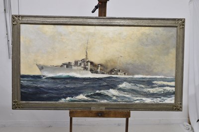 Lot 300 - Montague Dawson, FRSA, RSMA (1895-1973) - Oil on canvas - 'H.M.S. Eskimo'