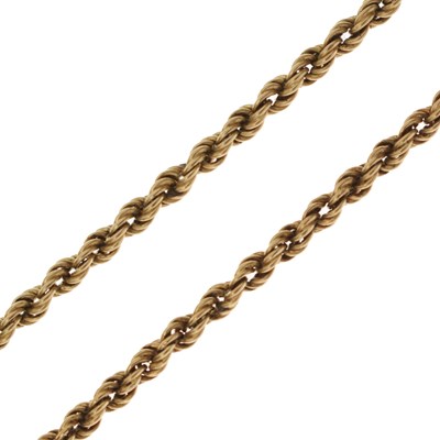 Lot 91 - 9ct gold rope twist necklace