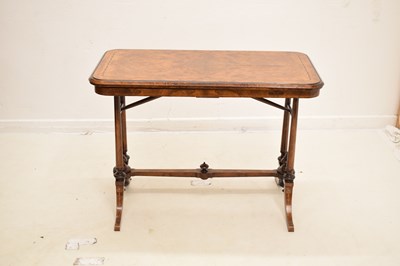Lot 662 - Victorian inlaid walnut card table