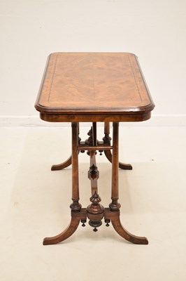 Lot 662 - Victorian inlaid walnut card table
