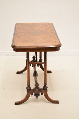 Lot 662 - Victorian inlaid walnut card table