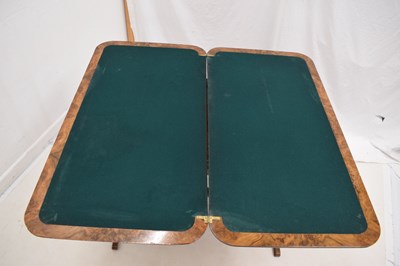 Lot 662 - Victorian inlaid walnut card table