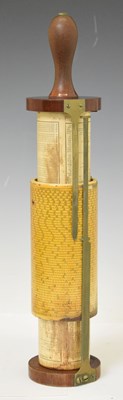 Lot 320 - Early 20th century brass mounted Fuller cylindrical sliding calculator