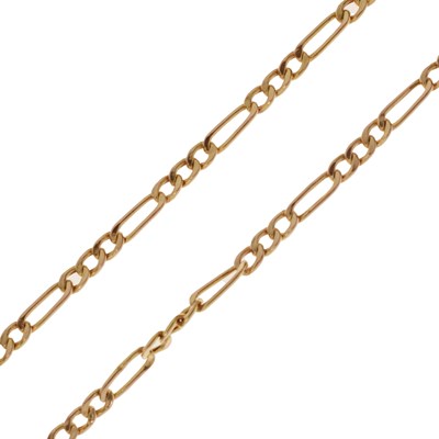 Lot 83 - 9ct gold figaro link chain