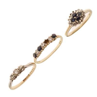 Lot 17 - Three gem-set rings