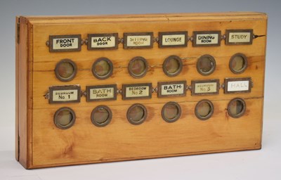Lot 267 - Mid 20th century servants bell board