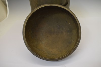 Lot 247 - Chinese alloy ritual vessel and cover, Xing, bearing Yongzheng mark