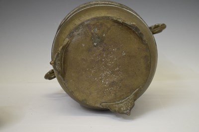 Lot 247 - Chinese alloy ritual vessel and cover, Xing, bearing Yongzheng mark