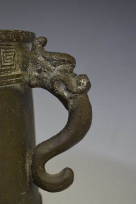 Lot 247 - Chinese alloy ritual vessel and cover, Xing, bearing Yongzheng mark
