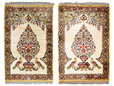 Lot 605 - Near pair of 'Lahore' hand finished rugs