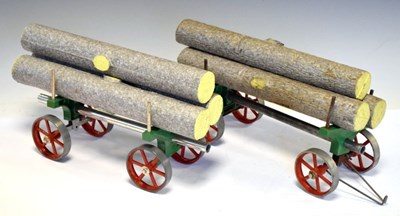 Lot 283 - Two Mamod LW.1 Lumber wagons, one boxed