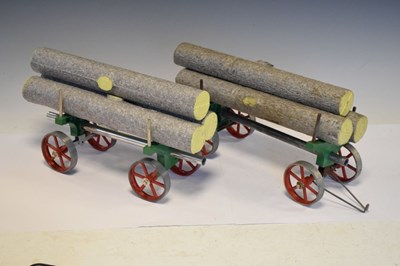 Lot 283 - Two Mamod LW.1 Lumber wagons, one boxed