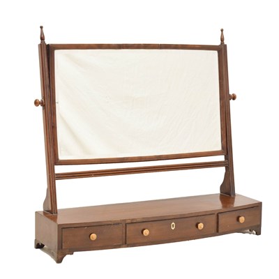 Lot 629 - Large 19th mahogany swing dressing mirror