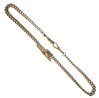 Lot 97 - 9ct gold Albert watch chain