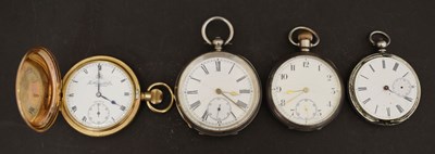 Lot 185 - Early 20th century Thomas Russell & Son 'Premier' gold plated full hunter pocket watch