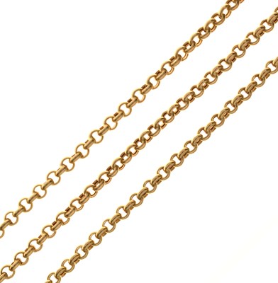 Lot 85 - 9ct gold belcher link necklace