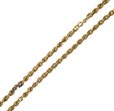 Lot 86 - 9ct gold rope twist necklace