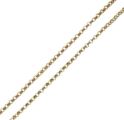 Lot 87 - 9ct gold belcher link necklace