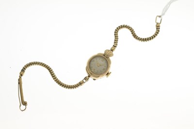 Lot 179 - Timor - Lady's 1950s 9ct gold bracelet watch