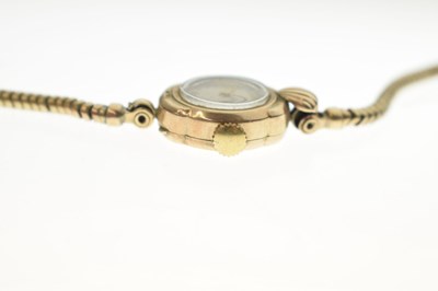 Lot 179 - Timor - Lady's 1950s 9ct gold bracelet watch