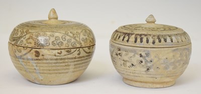 Lot 243 - Two Thai Sawankhalok lidded pots