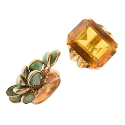 Lot 38 - Two Egyptian dress rings