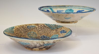Lot 514 - Two Afghan faience dishes