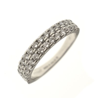 Lot 4 - Diamond set platinum half eternity ring