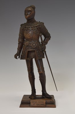 Lot 161 - German carved boxwood figure of King Arthur after Peter Vischer the Elder