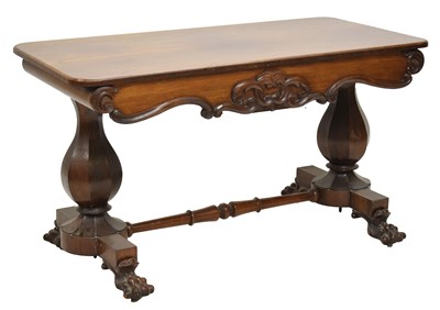 Lot 647 - Early Victorian rosewood library or centre table