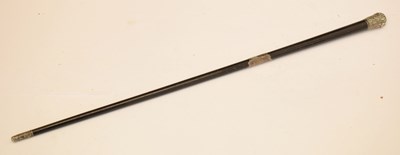 Lot 277 - Late Victorian conductor's silver-mounted ebonised baton
