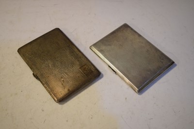 Lot 165 - Two silver cigarette cases, 360g approx gross.