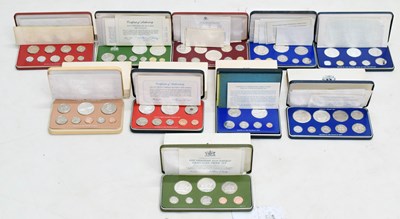 Lot 252 - Ten Franklin Mint world coin proof year sets
