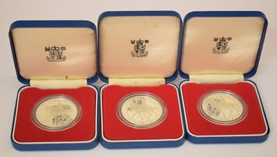 Lot 235 - Three Royal Mint 1977 Elizabeth II Silver Jubilee silver crowns